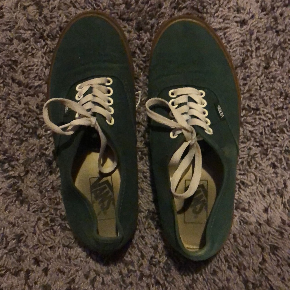 Green Vans sneakers